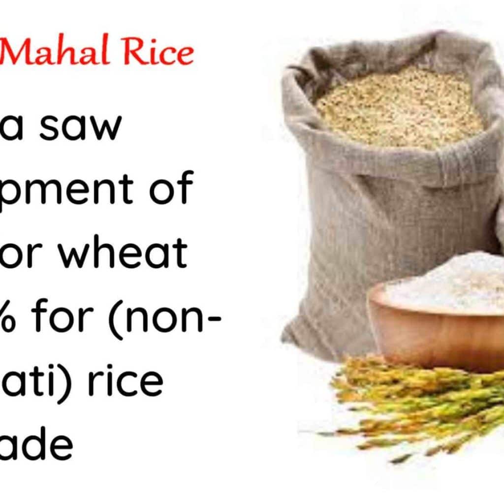 India saw development on rice and wheat